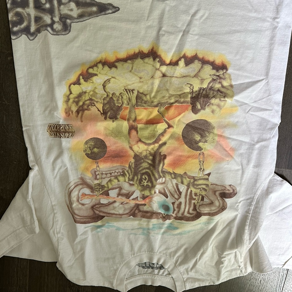 Travis Scott White Graphic Tee